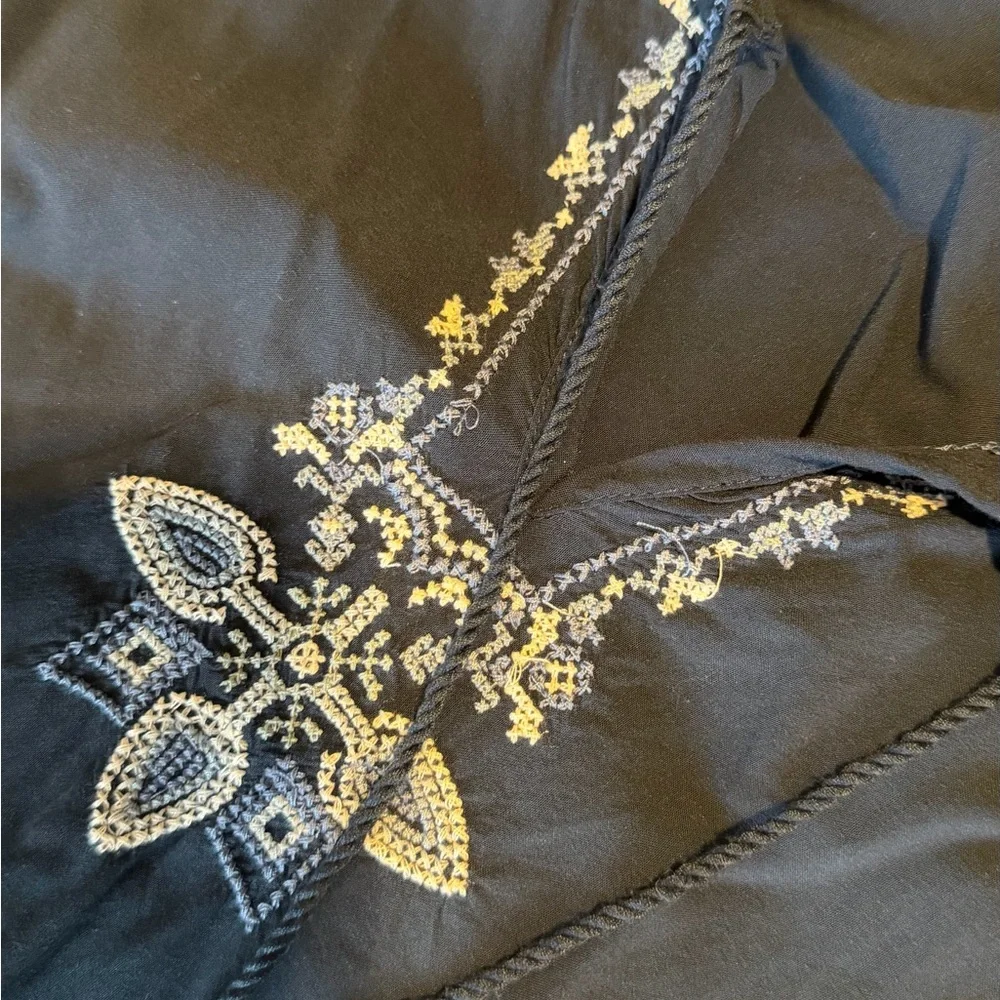 J-Jill Blue Dress with Floral Embroidery - Picture 3 of 6